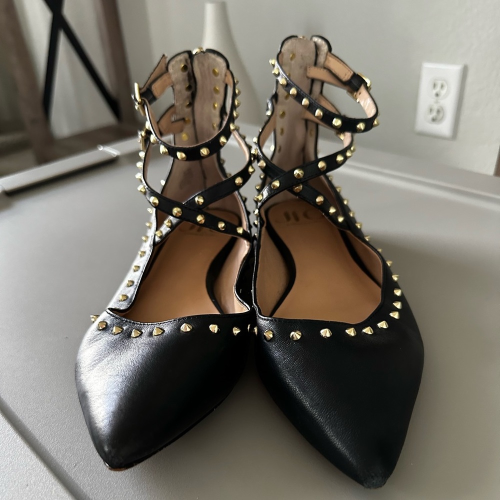 JLo Ankle Studded Ayaba flats Size 7.5